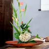 Vases Japanese Style Ceramic Flower Vase Classic Ship Type Arrangement Containers Pot Vintage Tabletop Plants Plates