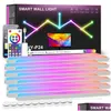 Lâmpadas de parede wifi led lâmpada inteligente RGB Light Bar Modar Diy App App App Música Rhythm TV Backlight Bedroom Game Decoration Dro dhuqc