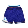 Basketball Shorts UTAH Four Pocket Zipper Sewing Embroidery HighQuality Outdoor Sport Beach Pants Purple Elastic 240416