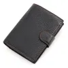 Wallets Vintage Cowhide Men Wallet Genuine Leather Clutch Wallet Male Coin Purse Passport Cover Pouch Business Document Case Card Holder