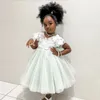 Mint Girls Pageant Dresses Little Bathsle Lace Flowers Kids A-Line Long Long Flower Girl Abito per matrimoni Abito da festa di compleanno