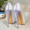 Dress Shoes Ronticool Women Platform Pumps Shiny Sexy Thin High Heels Peep Toe Violet Club Ladies US Plus Size 5-20