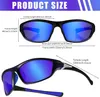 TOODOO 4 Par av män Polariserade solglasögon UV -resistenta körglasögon Sport lämplig för utomhusaktiviteter NMQ4