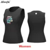 Men Women Flexible Wetsuit Vest 2mm CR neoprene Sleeveless Black Retro Diving Suit For WindsurfingSurferSailing 240409