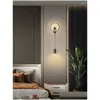 Wall Lamps Bedroom Light Luxury Corridor Long Strip Minimalist Living Room Electric Fan Background Drop Delivery Dhfga