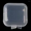Caschetti per gioielli 20x Mini contenitori da stoccaggio quadrata con coperchio in plastica trasparente per tallone minuscola