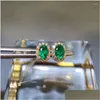 Stud Küpe Kjjeaxcmy Fine Jewelry 925 Sier Natural Emerald Girl Noble Satış Kulak Desteği Testi Çin Tarzı Damlası Teslimat Dhefj