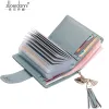 Holders zuoerdanni mini Multifunction 24 Slots Card Holder Women Short Genuine Leather Wallets Natural Leather Ladies Purse Fashion