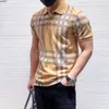 Summer New Mens Polo Camisa Designer de Moda Foco T-shirt Padrão T-shirt