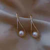 Boucles d'oreilles en peluche de couleur or coréen gouttes d'eau pour les femmes incrustées zircon de mode d'élégante boucle d'oreille de mariage 2024 bijoux féminin