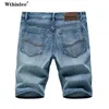 Shorts d'été Jeans hommes pantalons denim extensible des design de mode bleu foncé jeans jeans slim saignel mâle jeans court hombre 240419