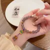 Geomancy Accessory Qingcheng Yunxiao ~ Literary and Art New Chinese Grey Agate Sandalwood Double Circle Hand Ethnic Style Koi Armband Kvinna