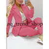 Ternos femininos Blazers Terno Blazer branco para mulheres Duas peças Conjunto de jaqueta de manga longa formal e calças de escritório