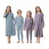 AP Modal Butter Soft PJ Family Matching Cleren Kids jongens meisjes meisjes lente zomer casual kleding 240418