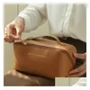 Cosmetic Bags Handle Large Capacity Travel Bag Waterproof Pu Leather Makeup Zipper Pouch For Women Girl Drop Delivery Health Beauty Ca Ott7I