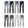 Jeans masculinos Purple Men Designer Skinny Luxury Denim Pant morto Ripped Biker Black Jean Jean Slim Drop Drop Deliver