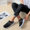 Casual Shoes Fashion Crystal Breathable Mesh Sneaker For Women Comfortable Soft Bottom Flats Plus Size 43 Non Slip Woman