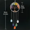 7 Chakra Gemstone Tree of Life Dream catchers Color Agate Wall Hangings Room Window Garden Wind Chimes Dream Catchers Home Decor 240409