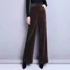 Pantalon féminin Femmes hautes taille ajouter en velours en velours