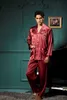 Sport -fri frakt Silk Pyjama Pamas för Nightshirts Tracksuits Dressing Gown Sleepwear Loungewear Pyjamas Men Men Long Sleeve 2024 Hot