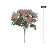 Fiori decorativi fiore artificiale oggetti di scena eleganti di peonies ramo per arredamento per matrimoni a casa realistica 7 gambi finti testa
