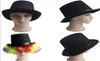 Black Satin filt Top Hat Magician Gentleman Adult 20039s Costum Tuxedo Victorian Cap Halloween Christmas Party Fancy Dress Top6967253