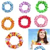 Decorative Flowers Wreaths Hawaiian Flower Garland Necklace Ha Leis Festive Party Artificial Silk Beach Drop Delivery Home Garden Supp Dhwop