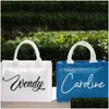 Gift Wrap The Blue White Burlap Beach Bag Customized Summer Daily Shop Personaized Name Party Favor Ladies Tote Drop Delivery Home Gar Otnke