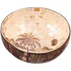 Skålar dekorativ förvaring skål kokosnötter skala vintage fåfänga bricka nyhet multifunktion sallad naturlig stil