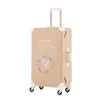 Zestawy gorące! Nowe kobiety 2PCS/Zestaw Vintag Travel Suipcase Rolling Bagagage, 12 "20" 24 "26" cal cal calowe mody Trolley Suipcase torebki