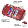 Wallets 100% Genuine Leather Women Wallet Business Purse Large Capacity Clutch Bag RFID Blocking ID Card Holder With Antitheft Chain