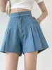 Dames shorts Summer High Taille Denim Women Casual Vintage Baggy Jean Pantalones Cortos Streetwear Koreaans Wide Been Short Pants