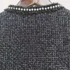Vestes pour femmes français maje23 automne / hiver style élégant et or noir épais tweed petit vent parfumé couteau court pour femmes