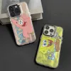 Mobiele telefoons Luxury plating glanzende cartoon strippaar telefoonhoes voor iPhone 15PromAx 15Pro 15 14Pro 14 13Pro 13 12Pro 12 Pro Max Back Cover J240418