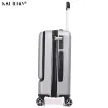 Luggage New Fashion 24 Inch Front Pocket Rolling Luggage Trolley Password Box 20' Boarding Suitcase Women Travel Bag Trunk luggage bag