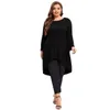 Plus Size Dresses Lg Sleeve Elegant Spring Autumn Blouse Women Hi Low Fit Flare Swing Tops Large Loose Tunic 5Xl 6Xl 7Xl 8Xl L1Yx Drop Otoiu