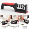 Kitchen 3/4-Segment Knife Sharpener Household Multi-Functional Hand-Held 3/4-Purpose Black Sharpening Stone