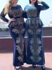Повседневные платья элегантные бархатные бриллианты абая для женщин вечер блестящая дуба -индейка Кафтана длинная одежда Исламская одежда