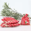 Claus Santa Christmas Bags Prezent Candy Bag Elk Prezenty Pierścień Pierścień Naszyjnik
