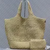 Gewebte Einkaufstasche Top -Qualität Designer -Taschen Mode Strandtasche gewebt Lafite Grass Handtasche Gold Umhängetasche 1: 1 Qualität Unterarmtasche Freizeit Urlaubsbeutel Frauen Tasche