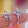 A218 Designers Starfish Droplets utsökta och mångsidiga fashionabla coola dagliga personlighet Små unika örhängen för kvinnor 4HMR
