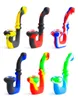 Sherlock Silicone Reting Pipes Tobak Handrör med Glass Bowl Mini Silicone Pipe DHL Free5076881