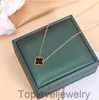 18K GOUD VERPLAATSEN Kettingen Luxe designer ketting bloemen vierbladige klaver Cleef Cleef Fashional Pendant Necklace Wedding Party Sieraden Geen doos