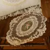 Table Cloth Retro Oval Lace Placemat Multifunction School Office