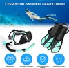 JSJM 111 Équipement de masque de plongée de plongée professionnelle Lunes de plongée HD Anti Fog Scuba Mask Underwater Abonnerie Flippers de plongée en apnée 240410