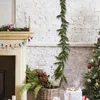 Decorative Flowers Artificial Christmas Garland Front Door Hanging Wreath Vines For Farmhouse Porch Indoor Outdoor Wedding Party Decoration