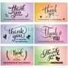 For Thank Supporting My Small You Business 50 Pcs/Lot Appreciation Cardstock Store Sellers Gratitude Gift Laser Card Th0794