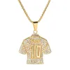 Cup Temu Jersey World Number Gold plated Pendant Necklace