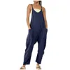 Basic Casual Kleider 2023 Neue Mode Loose Womens Solid Color Reißverschluss Patch Pocket Sling Jumpsuit Baumwollhosen Drop Lieferung Bekleidung C DHGC6