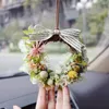 Decorative Flowers 20-35cm Rattan Ring Frame Wreath Bare Dried Artificial Flower Garland Hanging For Door